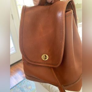 Vintage Coach Classic backpack in British Tan